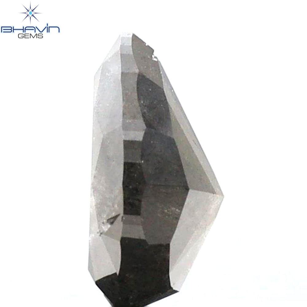 1.36 CT Pear Shape Natural Loose Diamond Salt And Pepper Color I3 Clarity (8.03 MM)