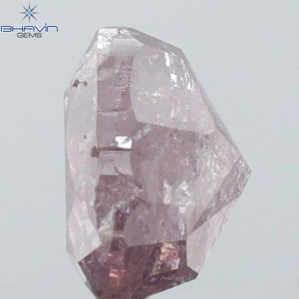 0.80 CT Heart Shape Natural Diamond Pink Color I3 Clarity (5.60 MM)