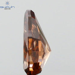 0.60 CT Pear Shape Natural Loose Diamond Brown Pink Color I3 Clarity (6.86 MM)