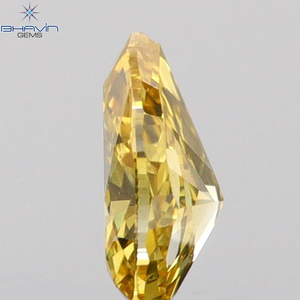 0.11 CT Pear Shape Natural Diamond Orange Color VS2 Clarity (3.82 MM)