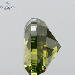 0.41 CT Heart Shape Natural Diamond Green Color SI2 Clarity (4.62 MM)