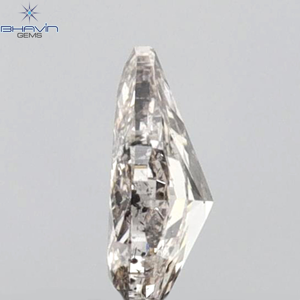 0.23 CT Pear Shape Natural Diamond Pink Color I2 Clarity (5.10 MM)