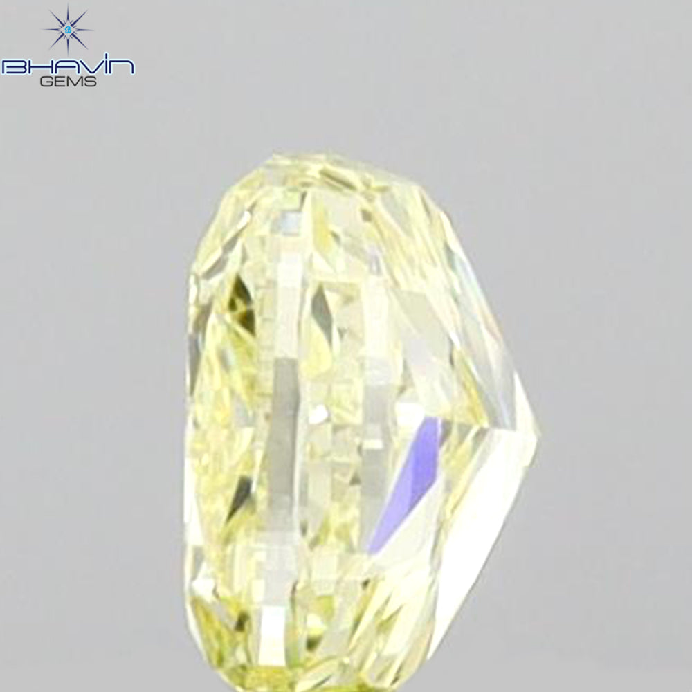 0.31 CT Cushion Shape Natural Diamond Yellow Color VS1 Clarity (3.95 MM)