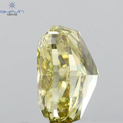 1.02 CT Cushion Diamond Brownish Greenish Yellow Color Natural Diamond VVS2 Clarity (5.92 MM)