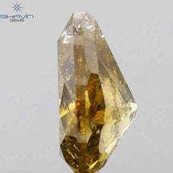 0.62 CT Pear Shape Natural Loose Diamond Brown Orange Color I3 Clarity (6.06 MM)