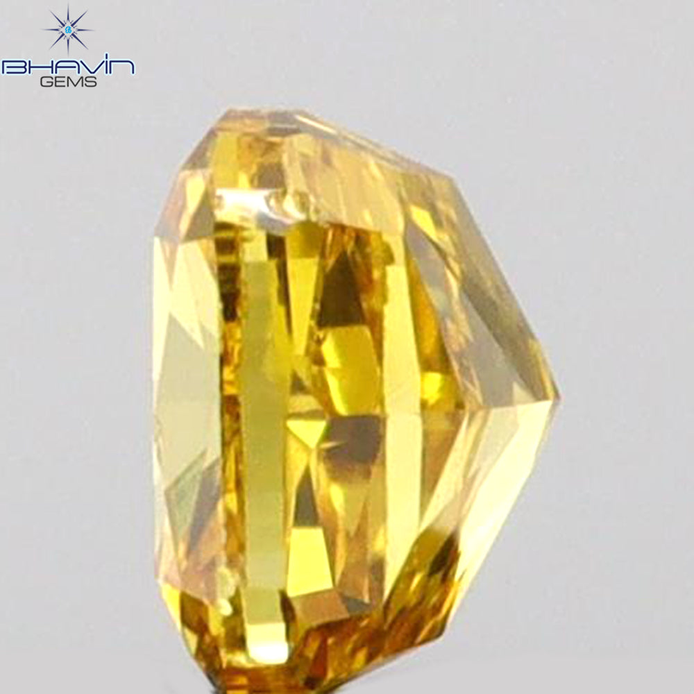 0.11 CT Cushion Shape Natural Diamond Orange Color VS2 Clarity (2.72 MM)