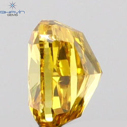 0.11 CT Cushion Shape Natural Diamond Orange Color VS2 Clarity (2.72 MM)