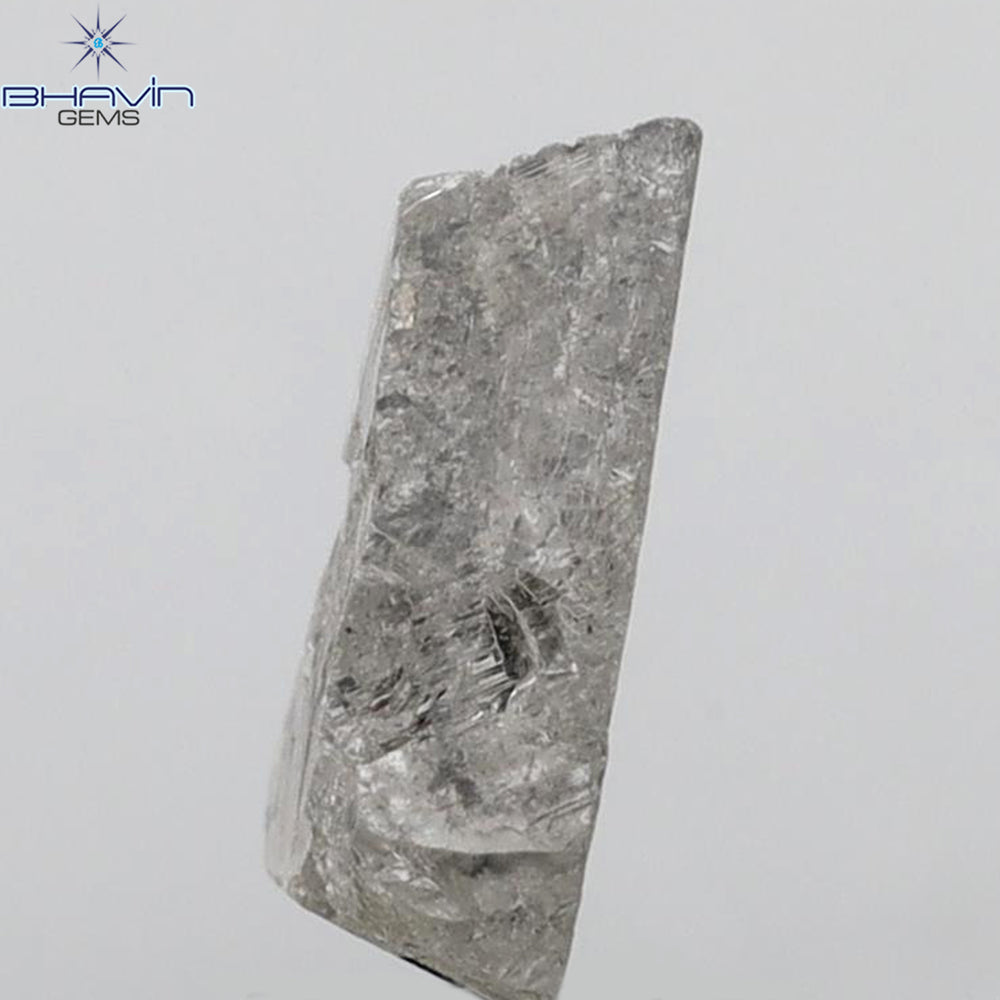 2.84 CT Rough Shape Natural Diamond Salt And Pepper Color I3 Clarity (10.62 MM)