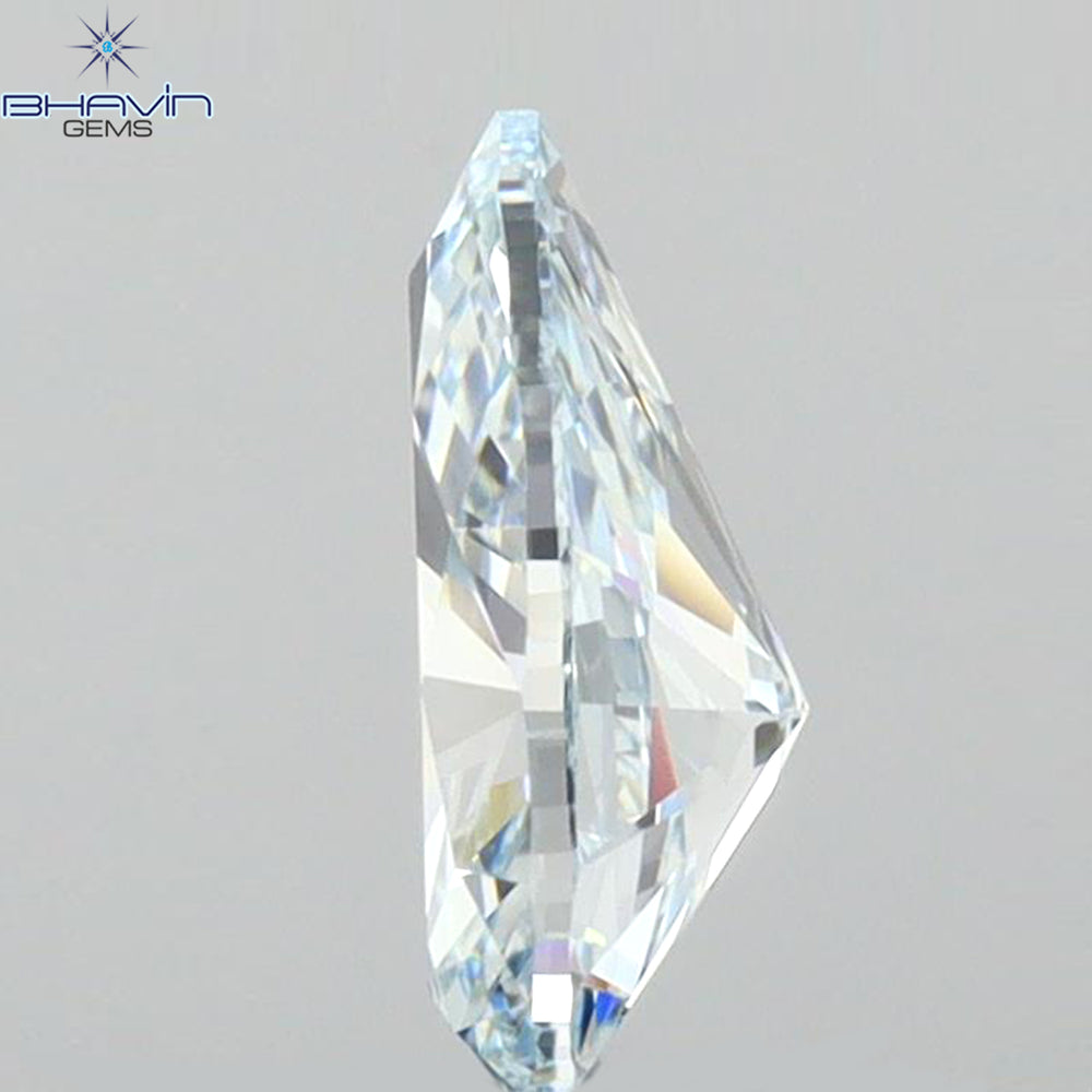 0.63 CT Pear Shape Natural Diamond Blue Color VS2 Clarity (7.44 MM)