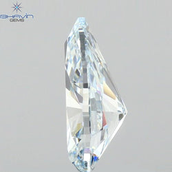 0.63 CT Pear Shape Natural Diamond Blue Color VS2 Clarity (7.44 MM)