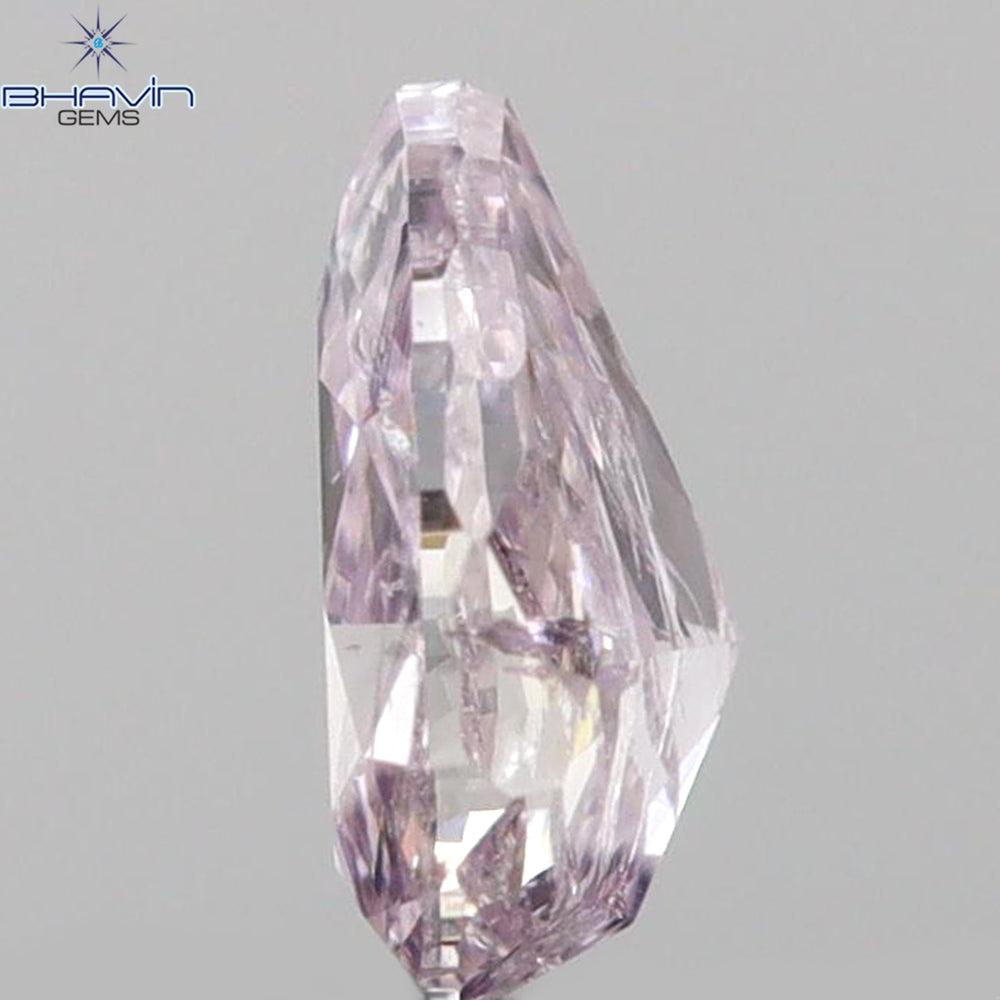 0.16 CT Pear Shape Natural Diamond Pink Color I2 Clarity (4.28 MM)