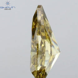 1.51 CT Pear Shape Natural Diamond Green Yellow (Chameleon) Color SI2 Clarity (9.64 MM)