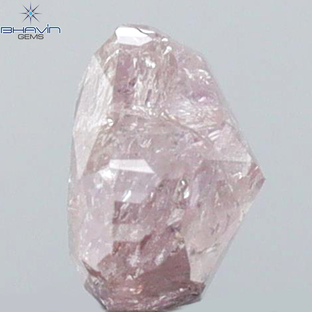 0.58 CT Heart Shape Natural Diamond Pink Color I3 Clarity (5.00 MM)