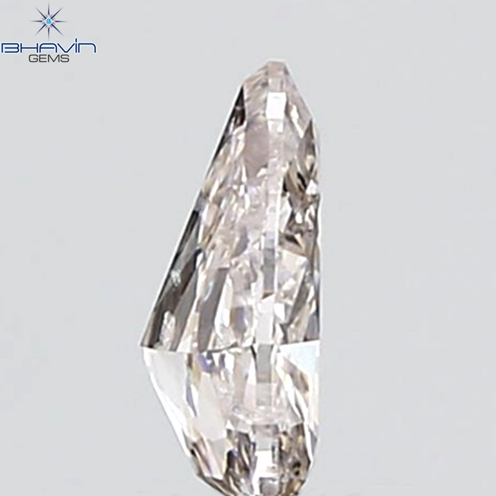 GIA Certified 0.46 CT Pear Diamond Pinkish Brown Color Natural Loose Diamond (6.54 MM)