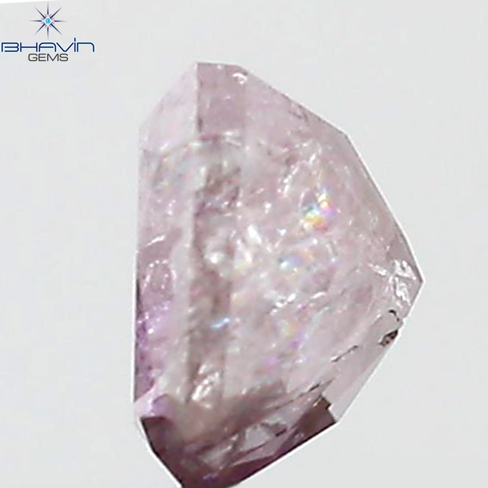 0.61 CT Radiant Diamond Pink Color Natural Loose Diamond I3 Clarity (4.66 MM)
