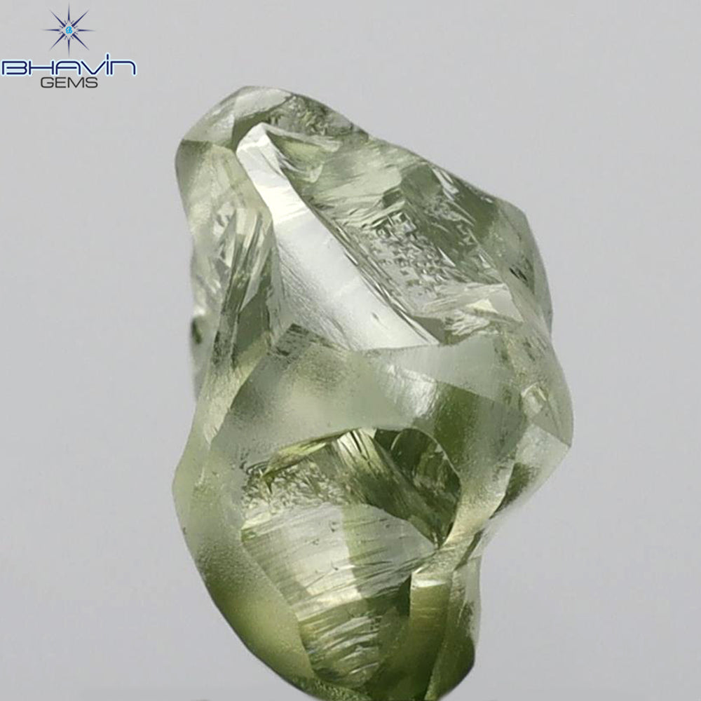 1.46 CT Rough Shape Enhanced Green Color VS2 Clarity (8.25 MM)