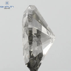 0.99 CT Oval Shape Natural Diamond Grey Color I2 Clarity (7.52 MM)