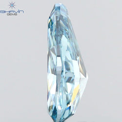0.41 CT Pear Shape Natural Diamond Blue Color VS1 Clarity (6.56 MM)