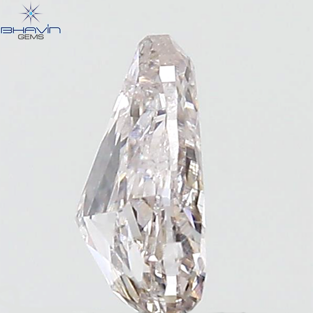 GIA Certified 0.51 CT Pear Diamond Pinkish Brown Color Natural Loose Diamond (6.27 MM)