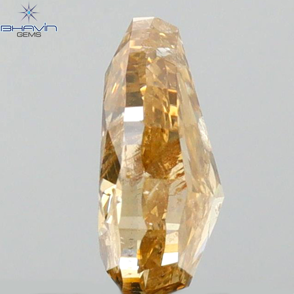 0.94 CT Pear Shape Natural Diamond Brown Color I2 Clarity (7.00 MM)