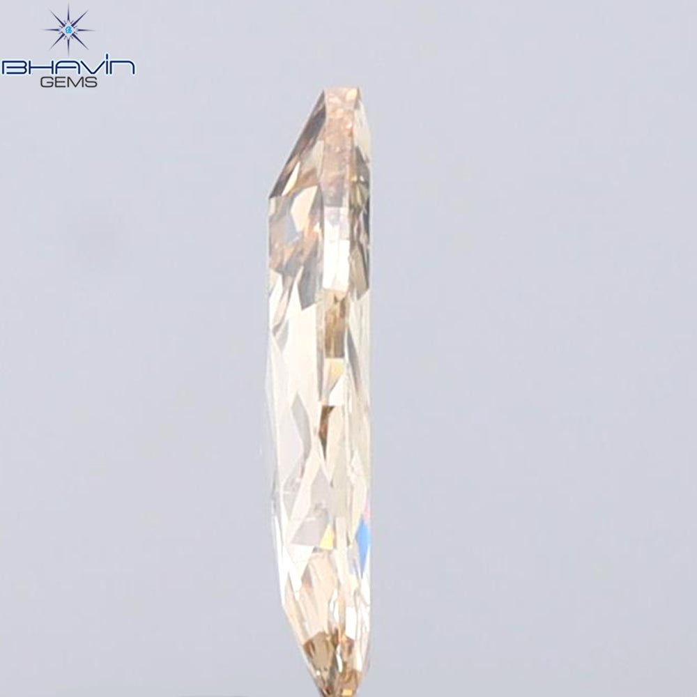 1.29 CT Pear Shape Natural Diamond Orange Brown Color SI1 Clarity (10.85 MM)