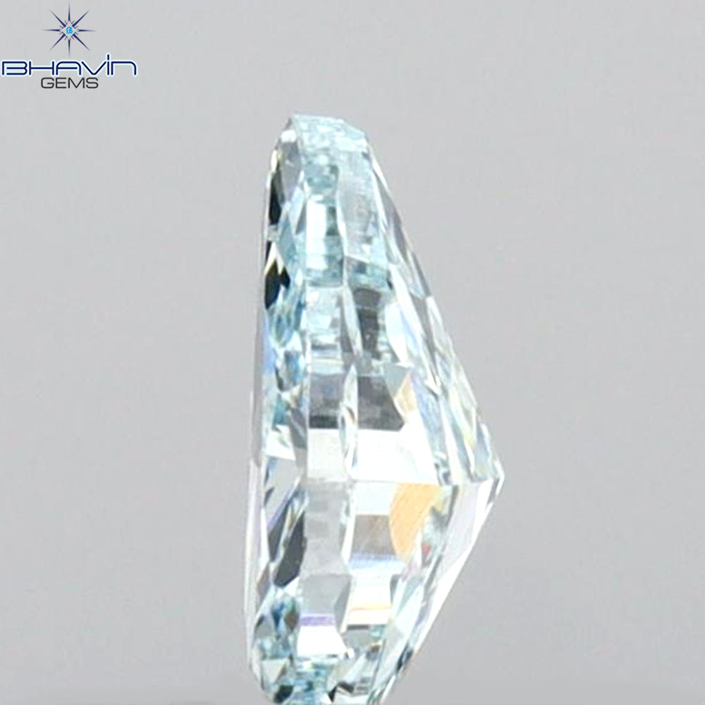 0.23 CT ペアシェイプ ナチュラル ダイヤモンド グリーン カラー I2 クラリティ (6.27 MM)