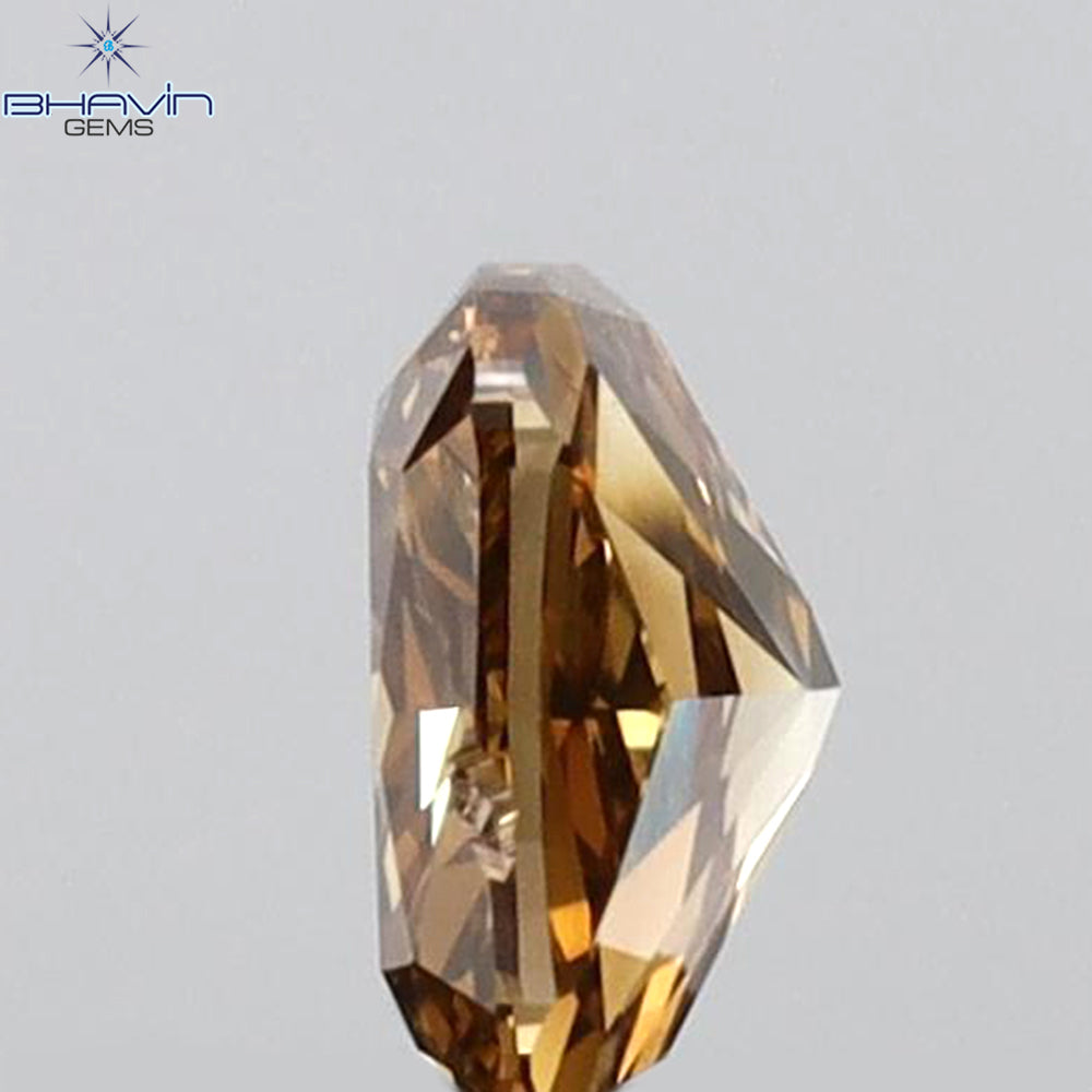 0.37 CT Radiant Shape Natural Diamond Brown Color VS1 Clarity (4.47 MM)