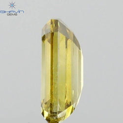 0.26 CT Emerald Shape Natural Diamond Green (Chameleon) Color VS2 Clarity (4.56 MM)