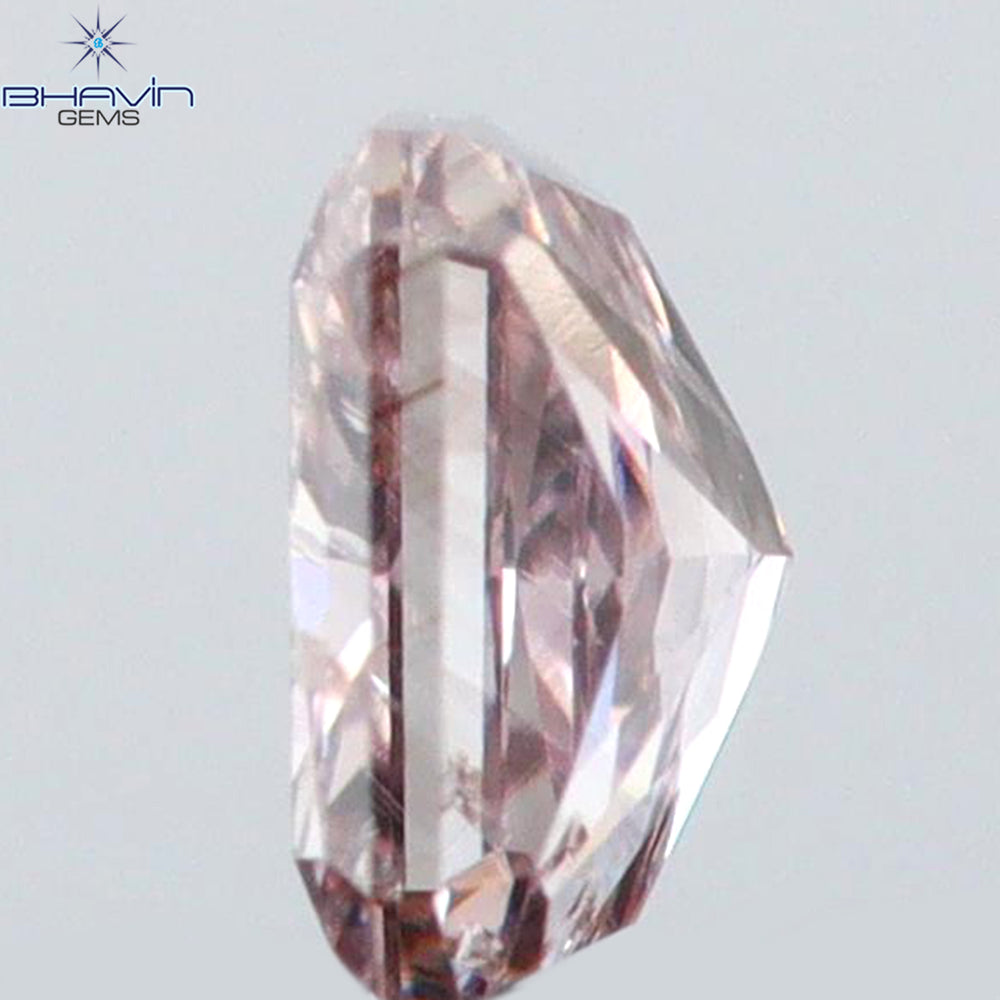 0.11 CT Radiant Shape Natural Diamond Pink Color SI1 Clarity (2.90 MM)