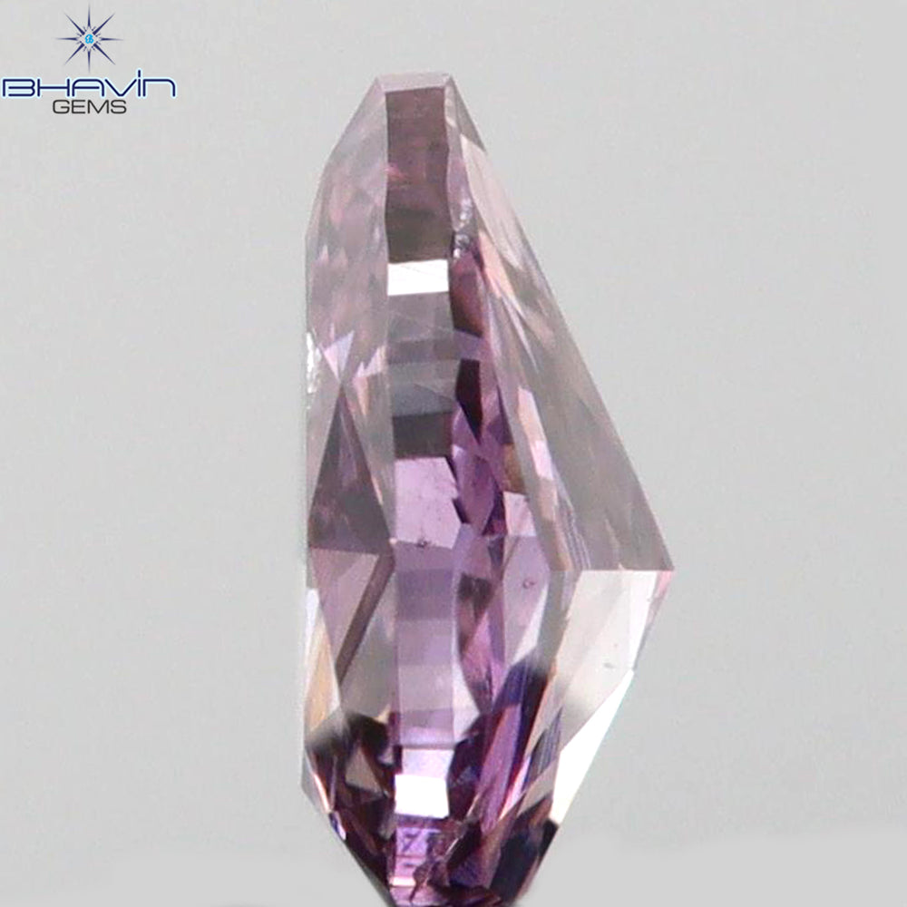 0.13 CT Pear Shape Natural Diamond Pink Color SI1 Clarity (3.98 MM)