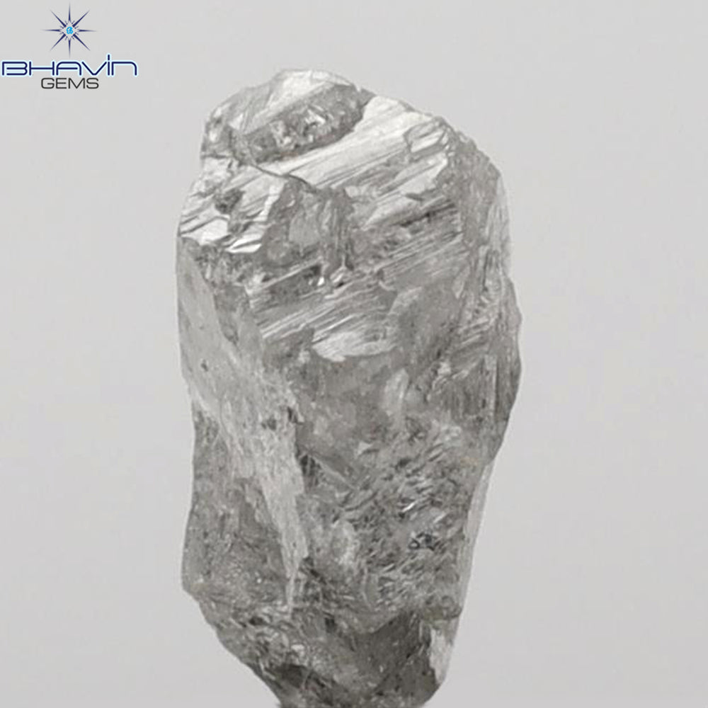 2.52 CT Rough Shape Natural Diamond Salt And Pepper Color (7.88 MM)