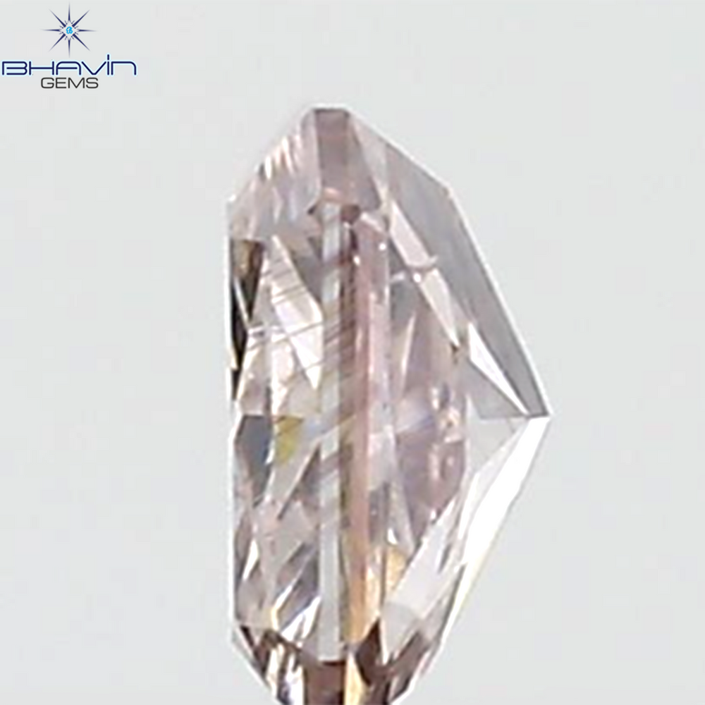 GIA Certified 0.27 CT Radiant Diamond Pink Brown Color Natural Loose Diamond SI2 Clarity (4.41 MM)