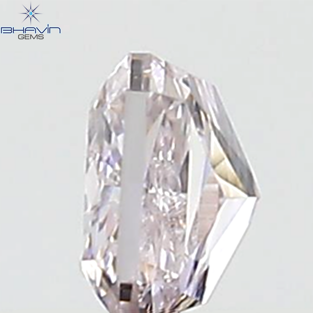 GIA Certified 0.25 CT Radiant Diamond Brown Pink Color Natural Loose Diamond I2 Clarity (3.68 MM)