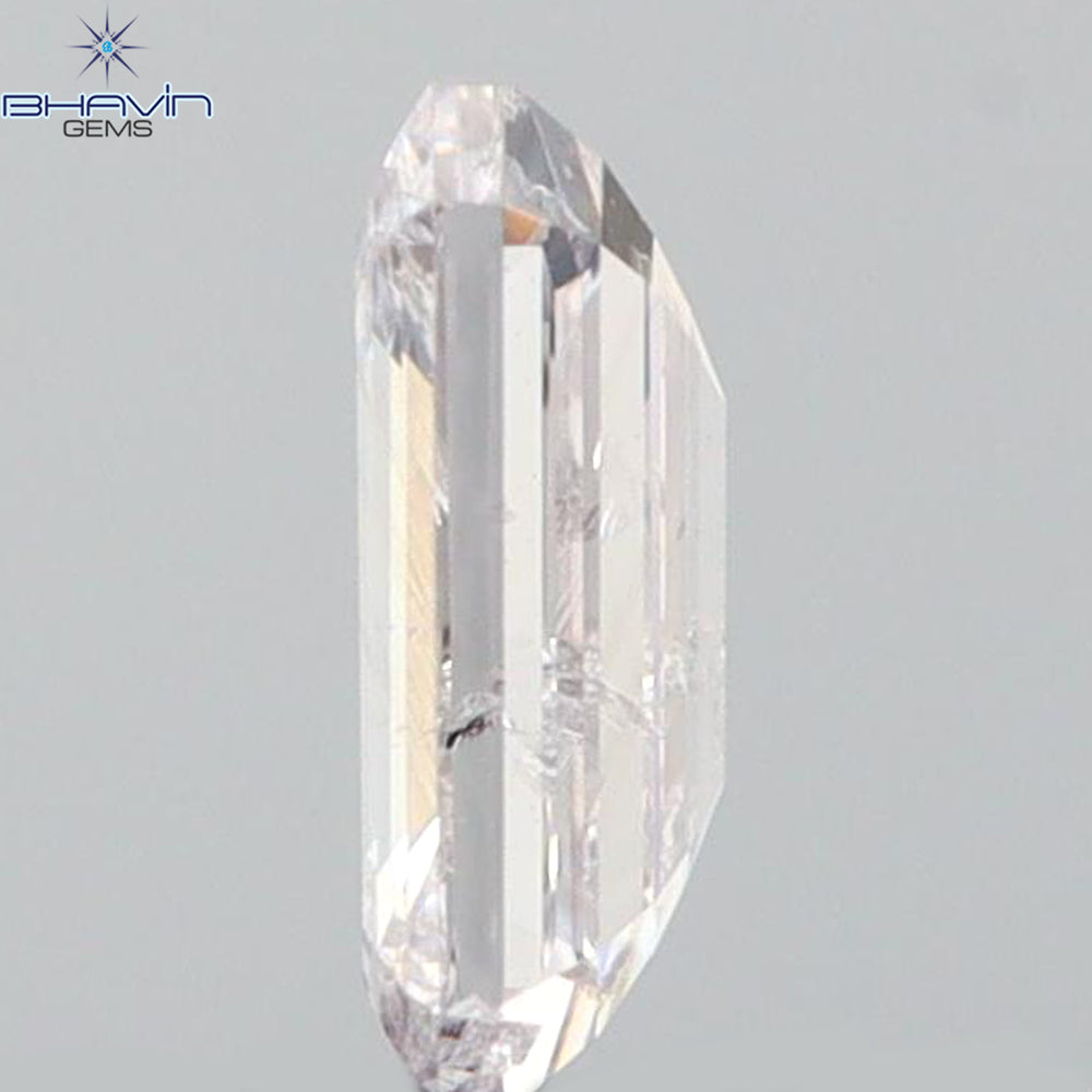 0.30 CT Emerald Shape Natural Diamond Pink Color SI2 Clarity (4.70 MM)