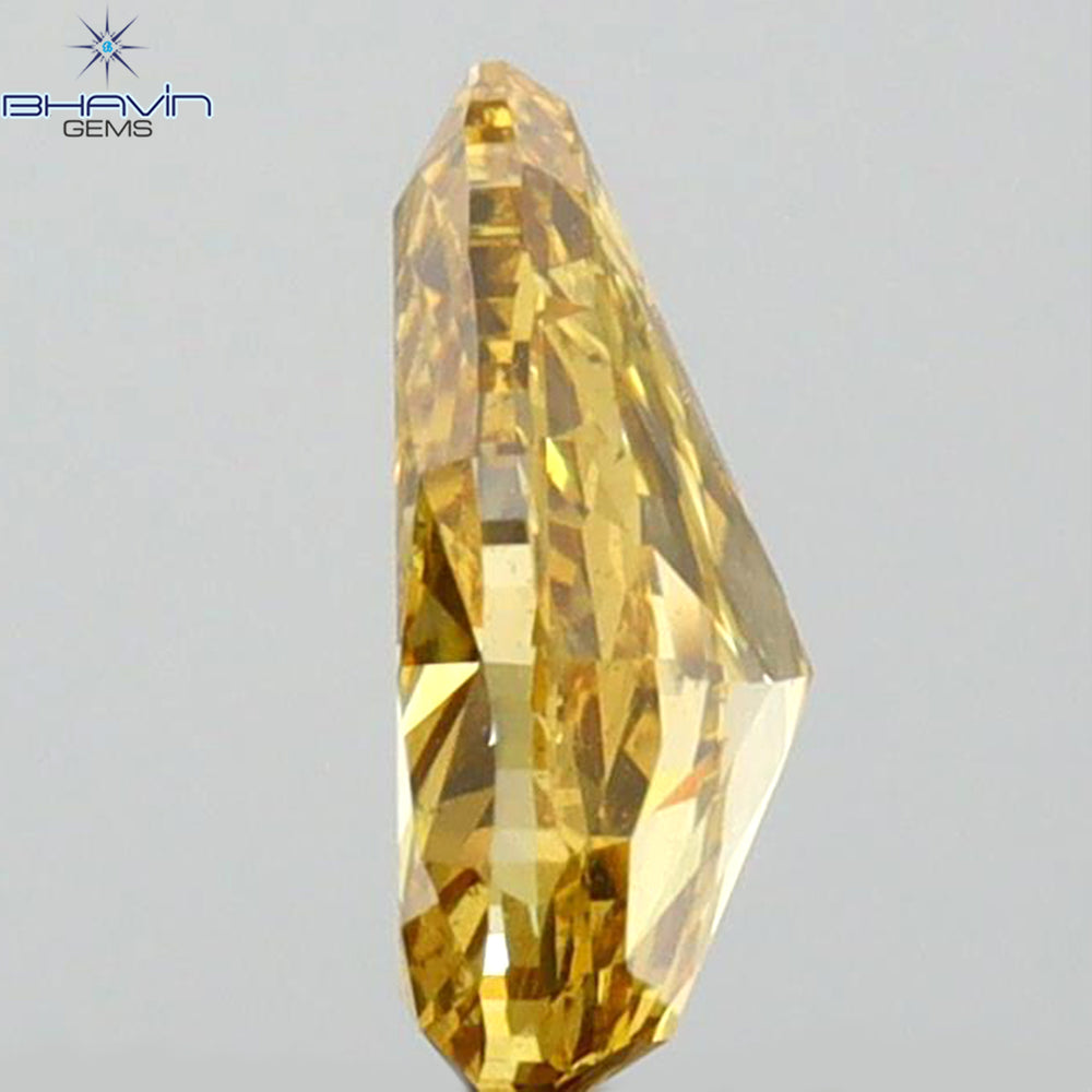 0.50 CT Pear Shape Natural Diamond Green (Chameleon) Color VS2 Clarity (6.46 MM)