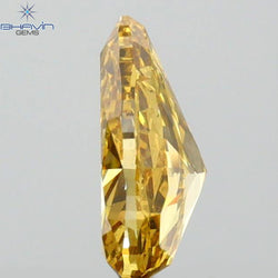0.50 CT Pear Shape Natural Diamond Green (Chameleon) Color VS2 Clarity (6.46 MM)