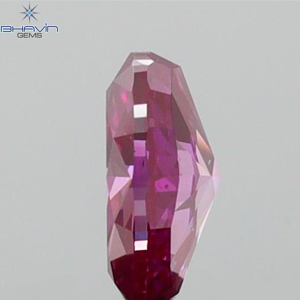 0.39 CT Oval Shape Natural Diamond Enhanced Pink Color VS2 Clarity (5.26 MM)