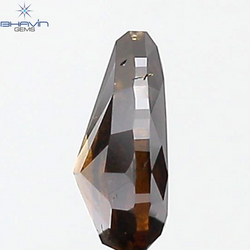 0.53 CT Pear Shape Natural Diamond Brown Color I1 Clarity (6.53 MM)