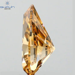0.55 CT Pear Shape Natural Diamond Brown Pink Color VS2 Clarity (6.87 MM)