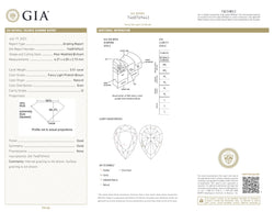 GIA Certified 0.51 CT Pear Diamond Pinkish Brown Color Natural Loose Diamond (6.27 MM)