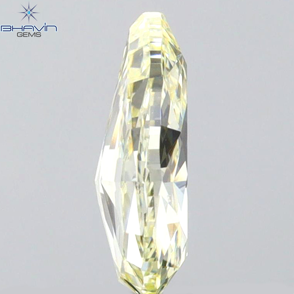 0.89 CT Pear Shape Natural Diamond Yellow Color VS2 Clarity (8.00 MM)