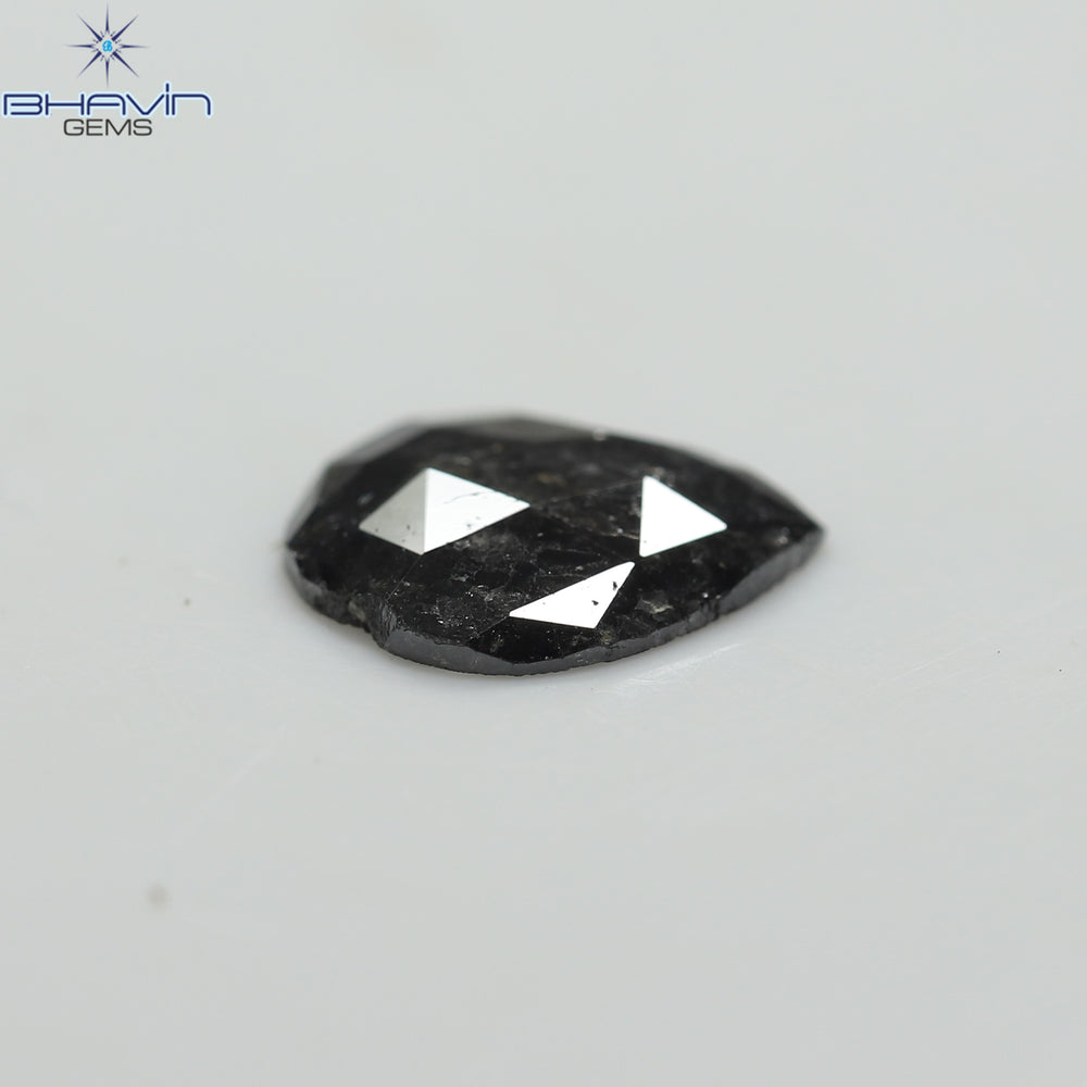 1.49 CT Slice Shape Natural Diamond Salt And Pepper Color I3 Clarity (11.88 MM)