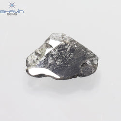 0.95 CT Slice Shape Natural Diamond Salt And Pepper Color I3 Clarity (11.94 MM)