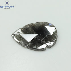 1.23 CT Slice Shape Natural Diamond Salt And Pepper Color I3 Clarity (11.88 MM)