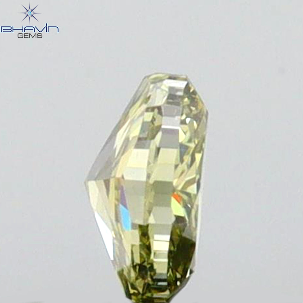 0.18 CT Oval Shape Natural Diamond Green (CHAMELEON) Color VS2 Clarity (3.88 MM)