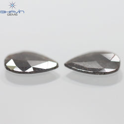 1.75 CT/5 ピース スライス形状 天然ダイヤモンド ソルト アンド ペッパー カラー I3 クラリティ (10.45 MM)