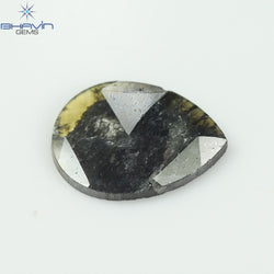 1.41 CT Pear Slice Shape Natural Diamond Brown-Green Color I3 Clarity (11.95 MM)