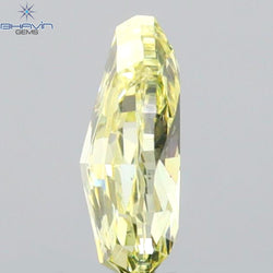 0.60 CT Pear Shape Natural Diamond Yellow Color VS2 Clarity (6.48 MM)