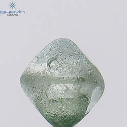 0.65 CT Rough Shape Natural Diamond Greenish Blue Color SI1 Clarity (4.26 MM)