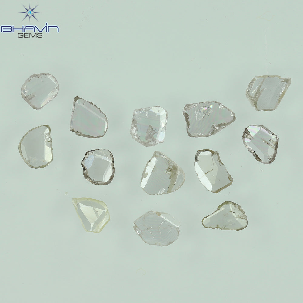 0.97 CT/7 ピース ローズカット ポルキ シェイプ ナチュラル ダイヤモンド ファンシー カラー I1 クラリティ (6.01 MM)